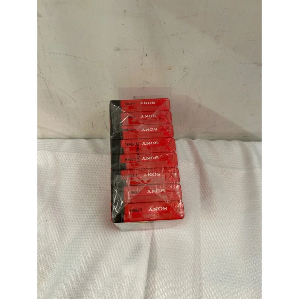 Sony HF High Fidelity 90 Minute Normal Bias Audio Cassette 8 Pack Red Blank Tape